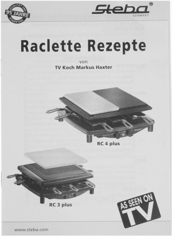 Раклетница Steba RC 7 Steel DELUX серебристый