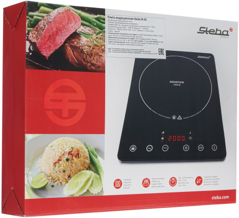 Настольная компактная плита электрическая Steba IK 65 Slim черный
