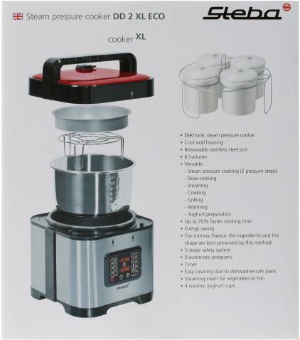 Мультиварка-скороварка Steba DD2 XL серебристый