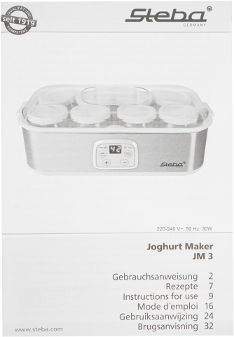 Йогуртница Steba JM 3 серебристый