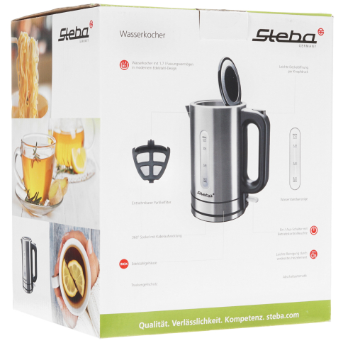 Электрочайник Steba WK 20 INOX серебристый (УЦЕНКА) Электрочайник Steba WK 20 INOX серебристый (УЦЕНКА)
