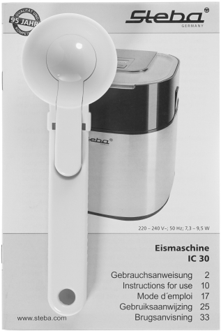 Мороженица Steba IC 30 серебристый