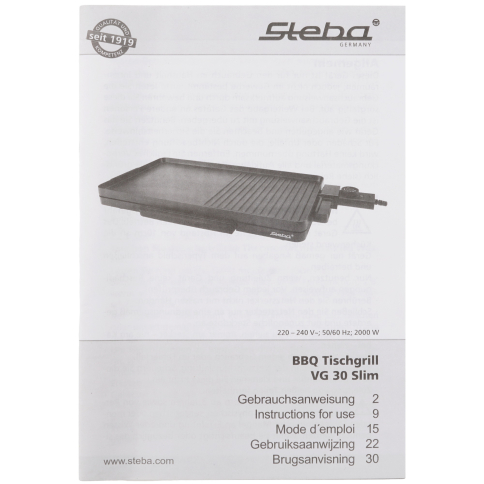 Гриль Steba VG 30 SLIM черный Гриль Steba VG 30 SLIM черный