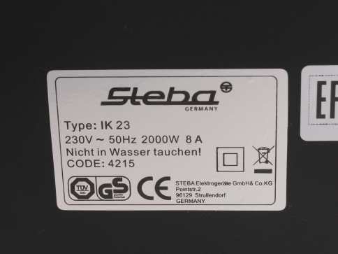 Настольная электрическая плита Steba IK23 черный Настольная электрическая плита Steba IK23 черный