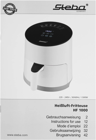 Аэрофритюрница Steba HF 1000